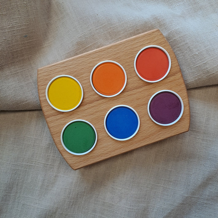 Grennn Waterverfhouder 6 Kleuren Regenboog