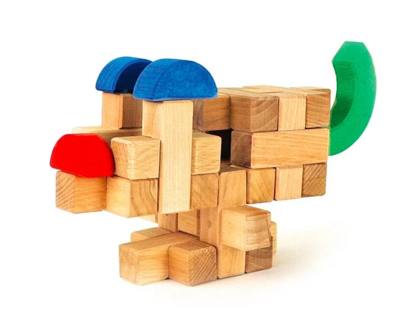 Bauspiel -+- Blokken 16 Stuks