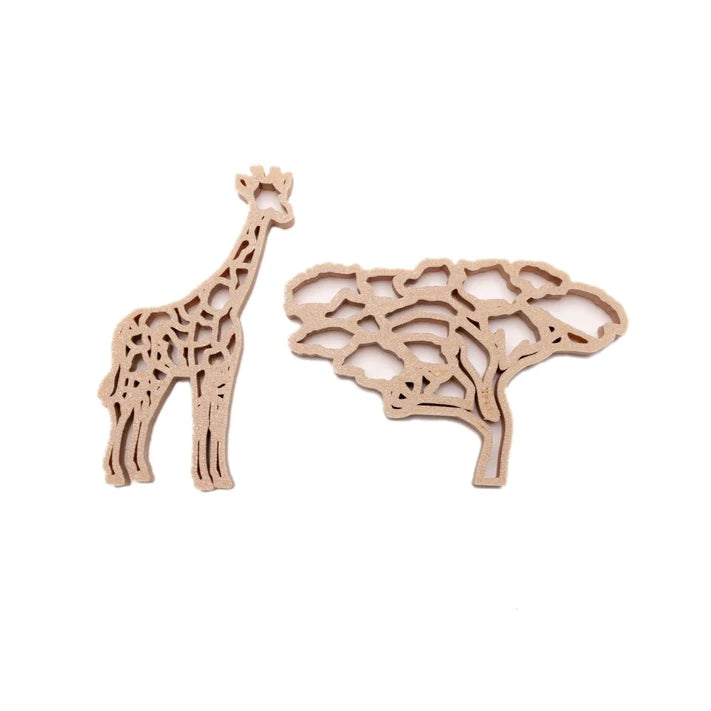 Grennn Uitstekers Boom en Giraffe Afrika