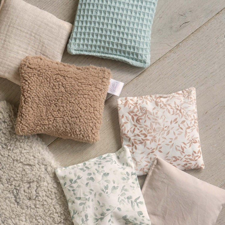 Little Botanic Label Sensorische Pittenzakjes - Dusty Green 6 Stuks