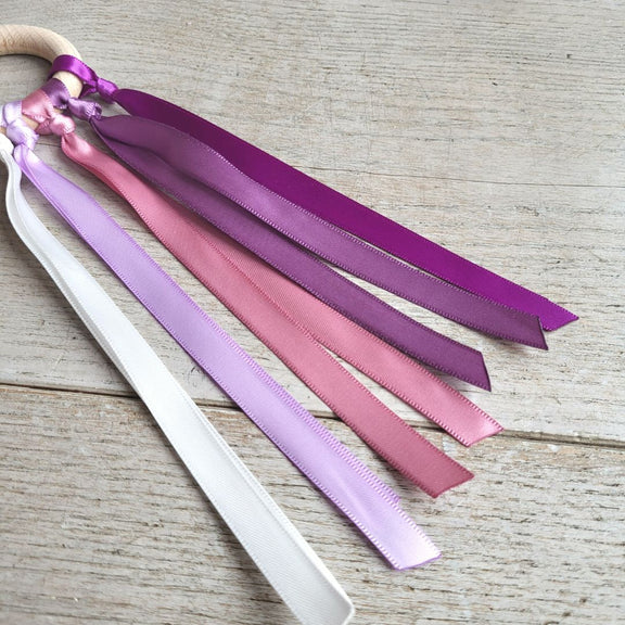 Little Botanic Label Baby Handvliegers roze/paars