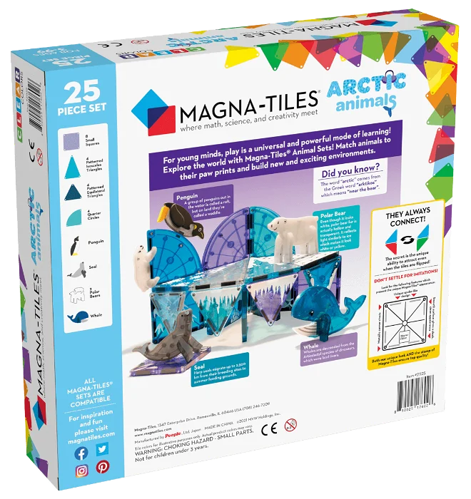 Magna Tiles- Arctic Animals Noordpool Dieren 25 stuks