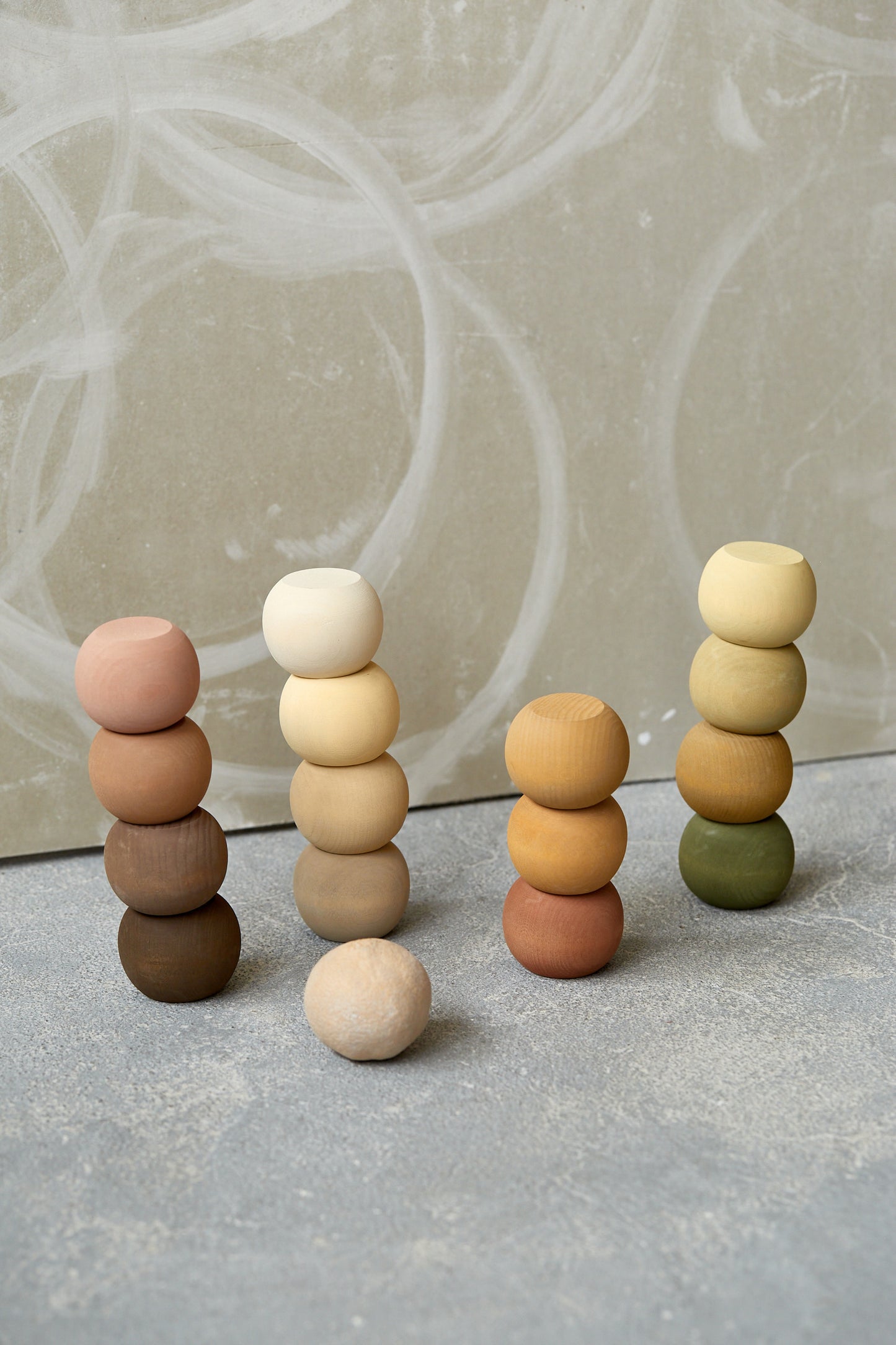 Raduga Grëz , 15 Stuks, Houten Ballen, Naturel