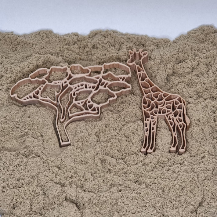 Grennn Uitstekers Boom en Giraffe Afrika